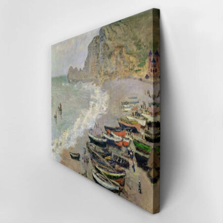 Πινακας σε καμβά MONET - ETRETAT BEACH AND THE PORTE D'AMONT - Monet Claude Sticky 2
