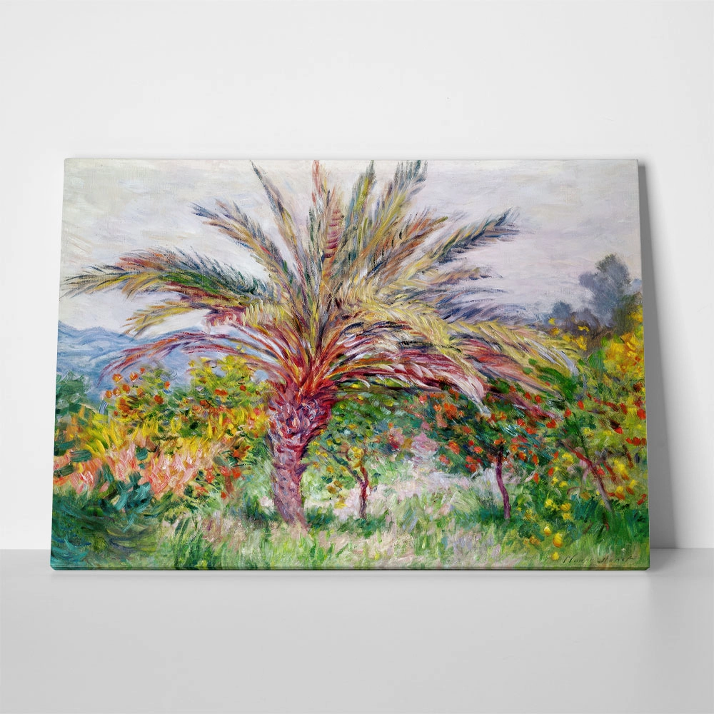 Πινακας σε καμβά MONET - PALM TREE AT BORDIGHERA