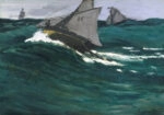 Πινακας σε καμβά MONET - THE GREEN WAVE