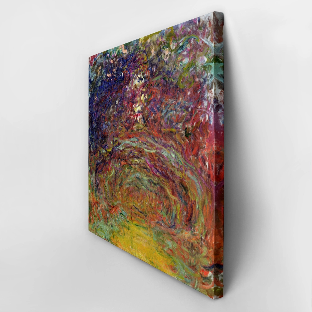 Πίνακας σε καμβά MONET - THE ROSE PATH AT GIVERNY