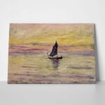 Πινακας σε καμβά MONET - THE SAILING BOAT EVENING EFFECT