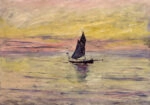 Πινακας σε καμβά MONET - THE SAILING BOAT EVENING EFFECT