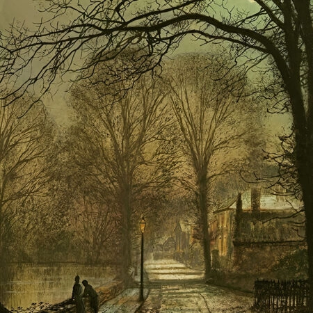 Πινακας σε καμβά JOHN ATKINSON - A MOONLIT COUNTRY ROAD - John Atkinson Sticky 5