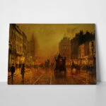 Πινακας σε καμβά JOHN ATKINSON - A STREET AT NIGHT