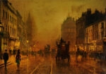 Πινακας σε καμβά JOHN ATKINSON - A STREET AT NIGHT
