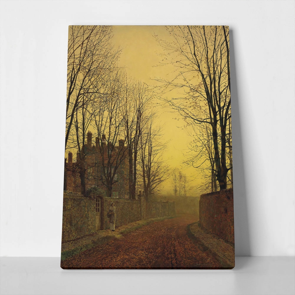 Πινακας σε καμβά JOHN ATKINSON - AN AUTUMN LANE