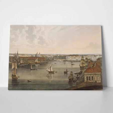 Πινακας σε καμβά JOHN ATKINSON - PANORAMIC VIEW OF SAINT PETERSBURG