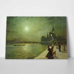 Πινακας σε καμβά JOHN ATKINSON - REFLECTIONS ON THE THAMES
