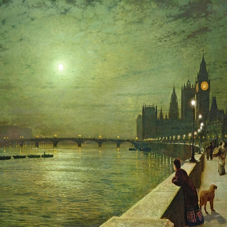 Πινακας σε καμβά JOHN ATKINSON - REFLECTIONS ON THE THAMES - John Atkinson Sticky 5