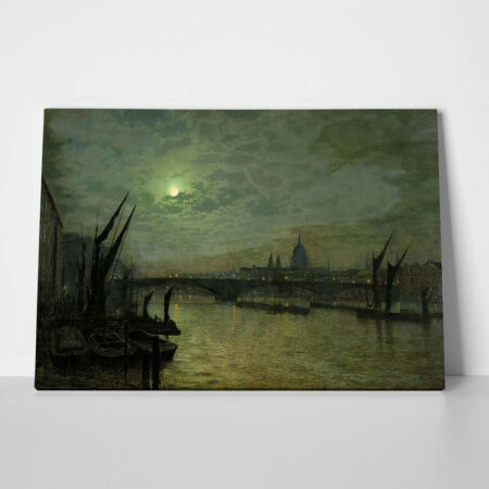 Πινακας σε καμβά JOHN ATKINSON - THE THAMES BY MOONLIGHT - John Atkinson