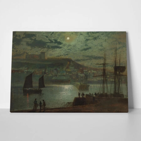 Πινακας σε καμβά JOHN ATKINSON - WHITBY HARBOUR 1874 - John Atkinson