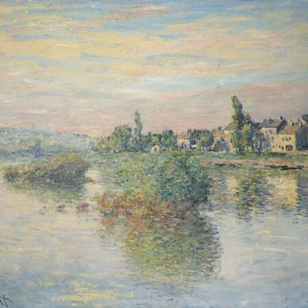 Πινακας σε καμβά MONET - BANKS OF THE SAINE AT LAVACOURT - Monet Claude Sticky 5