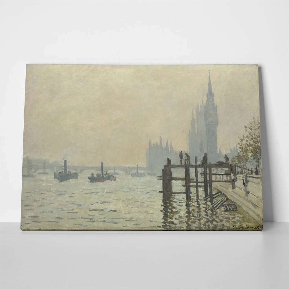 Πινακας σε καμβά MONET - THE THAMES BELOW WESTMINSTER