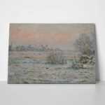 Πινακας σε καμβά MONET - WINTER SUN AT LAVACOURT