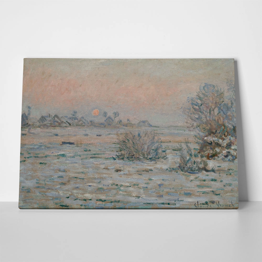 Πινακας σε καμβά MONET - WINTER SUN AT LAVACOURT