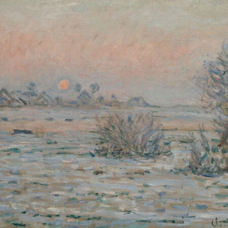 Πινακας σε καμβά MONET - WINTER SUN AT LAVACOURT - Monet Claude Sticky 5