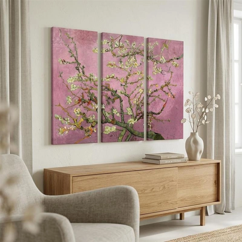 Τρίπτυχος Πινακας VAN GOGH ALMOND BLOSSOM PINK