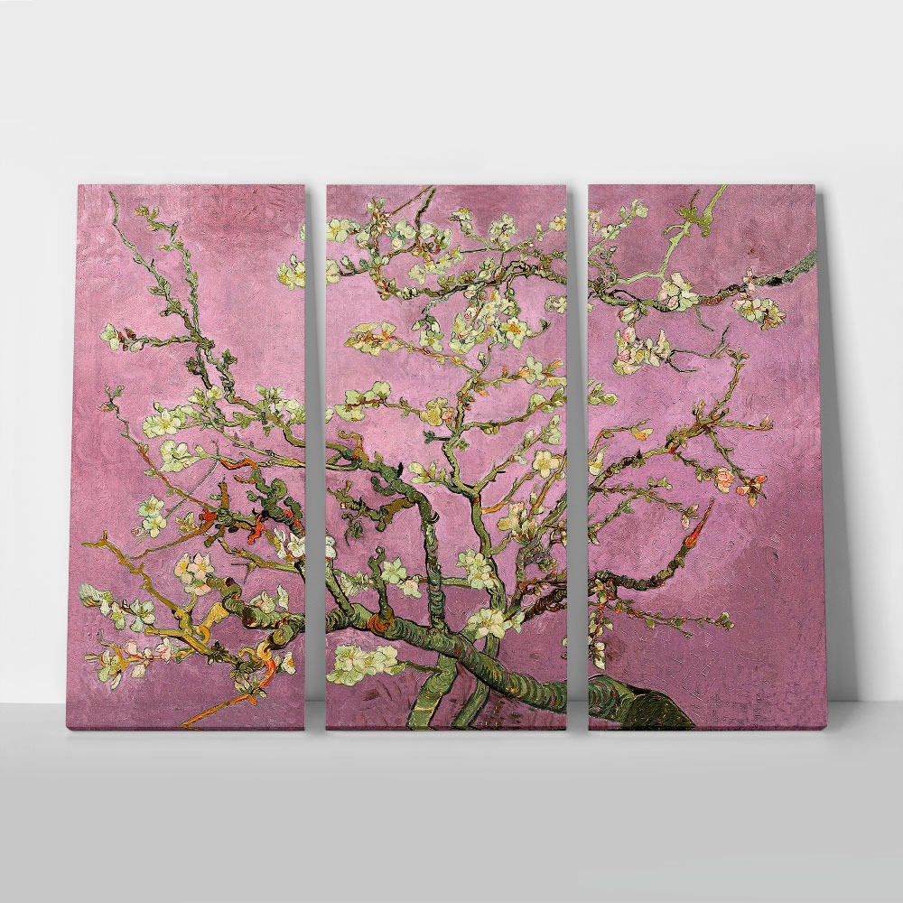 Τρίπτυχος Πινακας VAN GOGH ALMOND BLOSSOM PINK