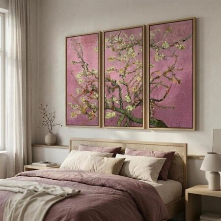 Τρίπτυχος Πινακας VAN GOGH ALMOND BLOSSOM PINK - Vincent Van Gogh