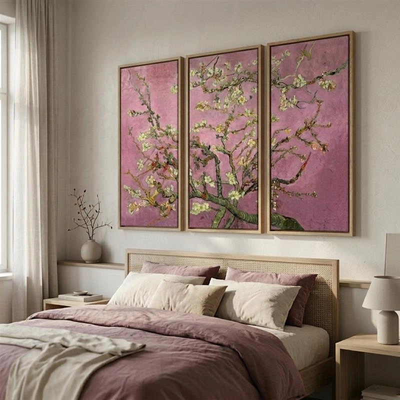 Τρίπτυχος Πινακας VAN GOGH ALMOND BLOSSOM PINK