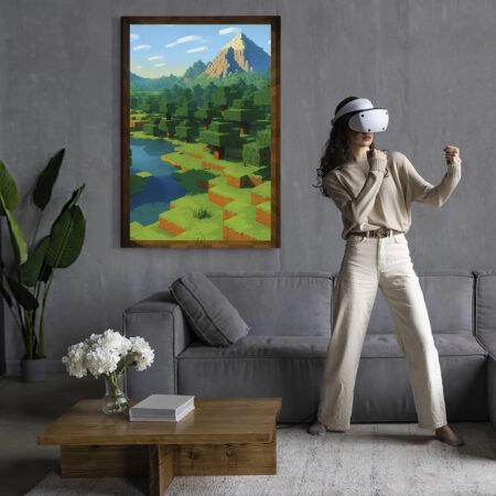 Πινακας σε καμβά VIDEO GAME BLOCKS SCENERY 2 - Πινακες σε καμβα