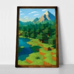 Πινακας σε καμβά VIDEO GAME BLOCKS SCENERY 2