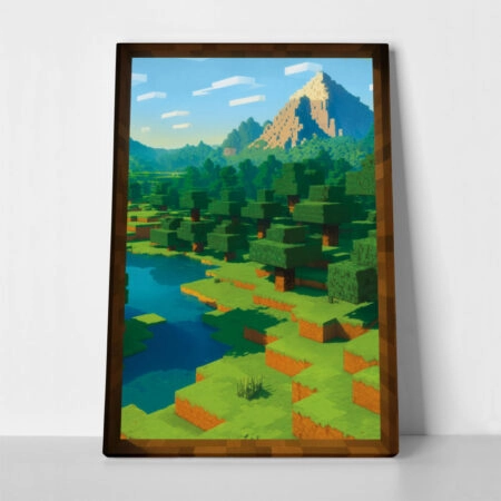Πινακας σε καμβά VIDEO GAME BLOCKS SCENERY 2 - Πινακες σε καμβα Sticky 1
