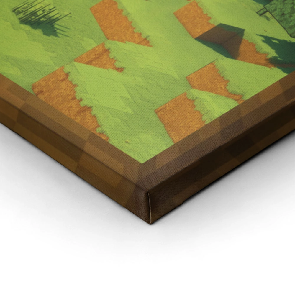 Πινακας σε καμβά VIDEO GAME BLOCKS SCENERY 2