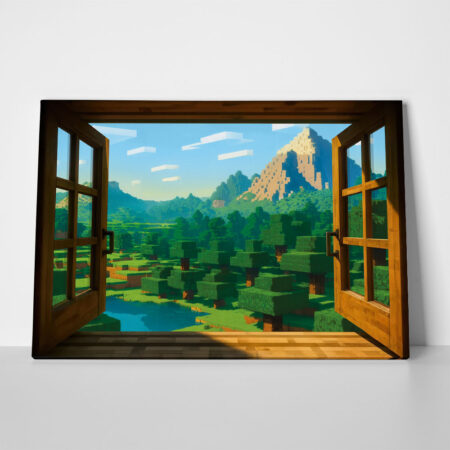 Πινακας σε καμβά VIDEO GAME BLOCKS SCENERY - Πινακες σε καμβα Sticky 2
