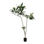 THIN IRON ΤΕΧΝΗΤΟ ΦΥΤΟ ΣΕ ΓΛΑΣΤΡΑ 180cm PVC ΠΡΑΣΙΝΟ ΜΑΥΡΟ ΤΣΙΜΕΝΤΟ