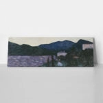 Πίνακας Πανοραμικός σε καμβά KANDINSKY - MOUNTAIN LANDSCAPE WITH LAKE
