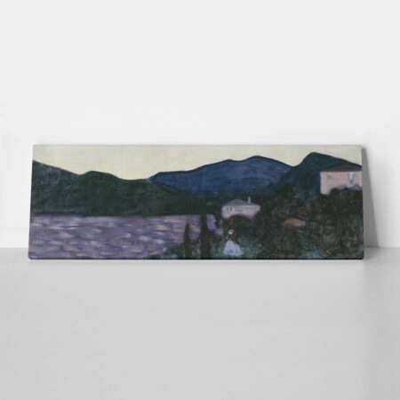 Πίνακας Πανοραμικός σε καμβά KANDINSKY - MOUNTAIN LANDSCAPE WITH LAKE - Wassily Kandinsky