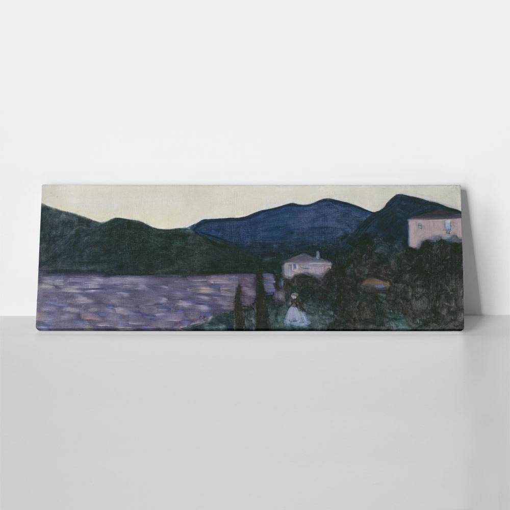 Πίνακας Πανοραμικός σε καμβά KANDINSKY - MOUNTAIN LANDSCAPE WITH LAKE