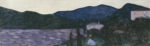 Πίνακας Πανοραμικός σε καμβά KANDINSKY - MOUNTAIN LANDSCAPE WITH LAKE