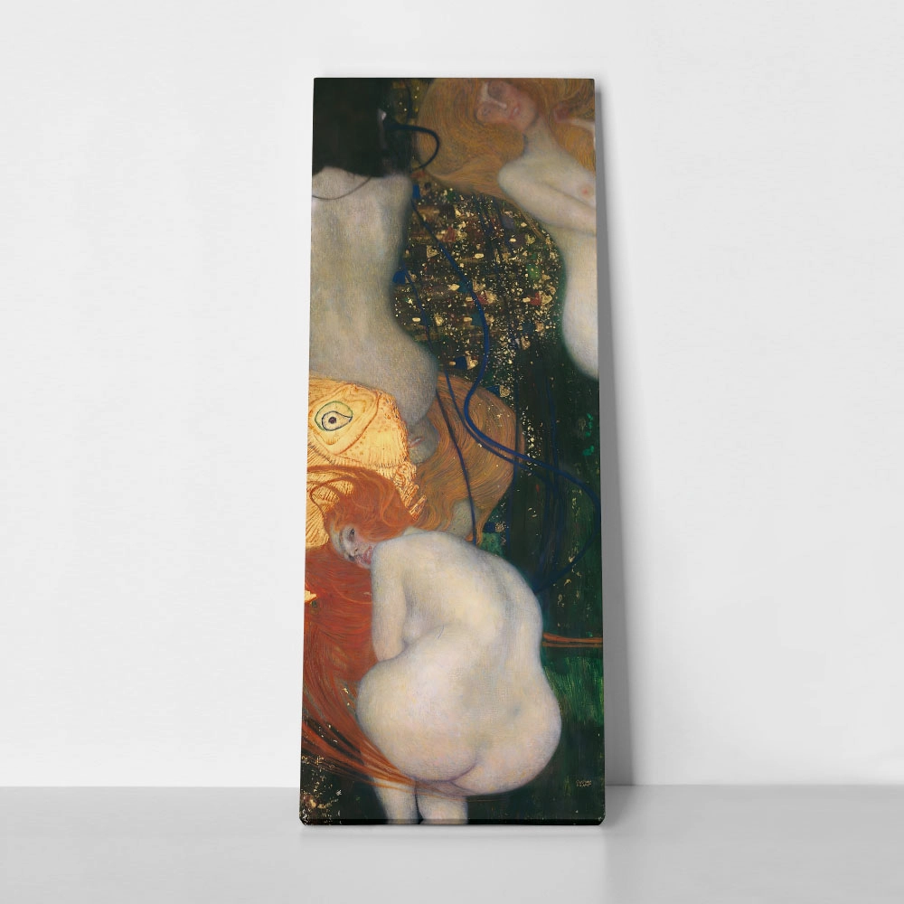 Πίνακας Πανοραμικός σε καμβά KLIMT - GOLDFISH PANORAMIC