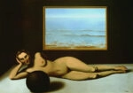 Πινακας σε καμβά MAGRITTE - BATHER BETWEEN LIGHT AND DARKNESS