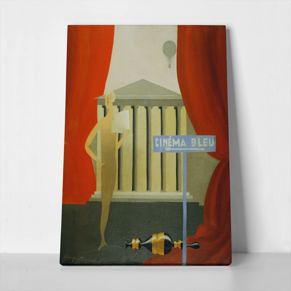 Πινακας σε καμβά MAGRITTE - BLUE CINEMA