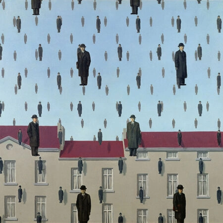 Πινακας σε καμβά MAGRITTE - GOLCONDA - Magritte Rene Sticky 5