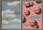 Πινακας σε καμβά MAGRITTE - PINK BELLES TATTERED SKIES