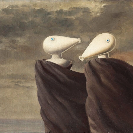 Πινακας σε καμβά MAGRITTE - SENTIMENTAL CONVERSATION - Magritte Rene Sticky 5