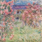 Πίνακας σε καμβά MONET - THE HOUSE AMONG THE ROSES