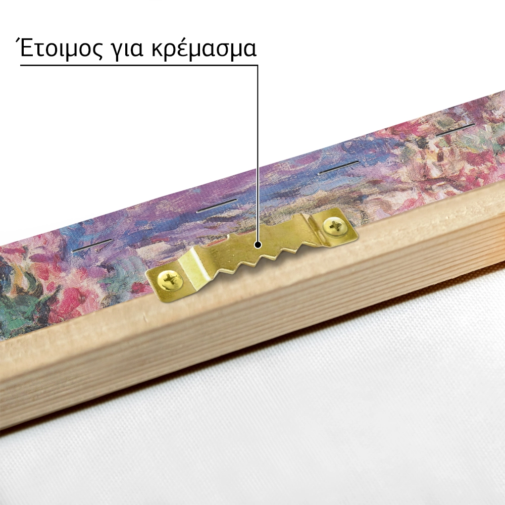 Πίνακας σε καμβά MONET - THE HOUSE AMONG THE ROSES