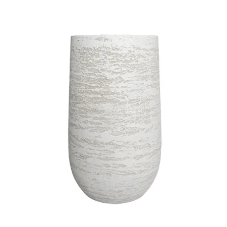 ΚΑΣΠΩ FIBER CLAY ΛΕΥΚΟ-ΕΚΡΟΥ ΨΗΛΟ ΣΤΡΟΓΓΥΛΟ ΜΕΓΑΛΟ Φ55x95cm - Κασπω