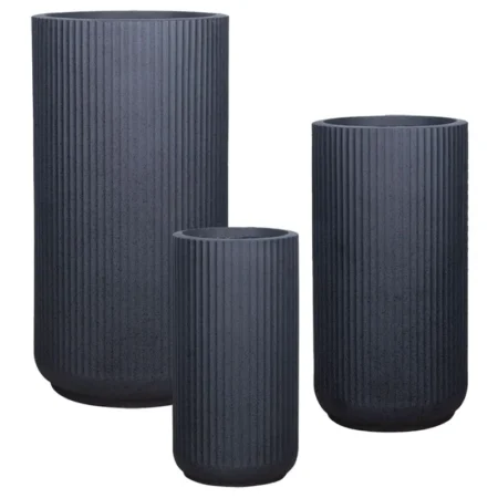 ΚΑΣΠΩ FIBERCLAY ΣΕΤ/3  ΜΑΥΡΟ ΓΡΑΝΙΤΗ ΚΙΟΝΑΣ ΨΗΛΟ - S:Φ26x50, M:Φ33x63, L:Φ41x78xm 18/ΠΑΛ - Κασπω