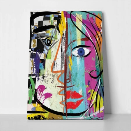 Πινακας σε καμβά ABSTRACT ART FACE PICASSO STYLE - Pablo Picasso