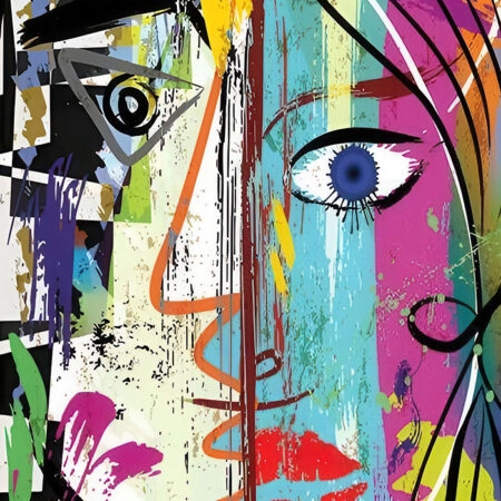 Πινακας σε καμβά ABSTRACT ART FACE PICASSO STYLE - Pablo Picasso Sticky 5