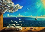 Πινακας σε καμβά DALI - BOOK TO BIRDS