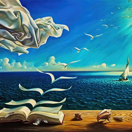 Πινακας σε καμβά DALI - BOOK TO BIRDS - Salvador Dali Sticky 6