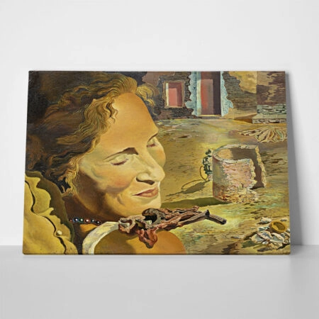 Πινακας σε καμβά DALI - PORTRAIT OF GALA WITH TWO LAMB CHOPS BALANCED ON HER SHOULDER - Salvador Dali