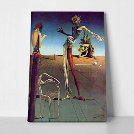 Πινακας σε καμβά DALI - WOMAN WITH A HEAD OF ROSES